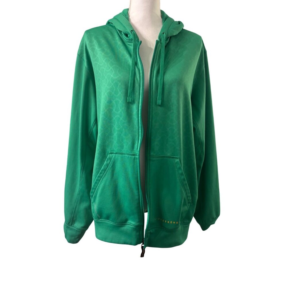 Nike Therma-Fit Livestrong Green Full-Zip Hoodie Athleticwear Mens Size L - Picture 5 of 16